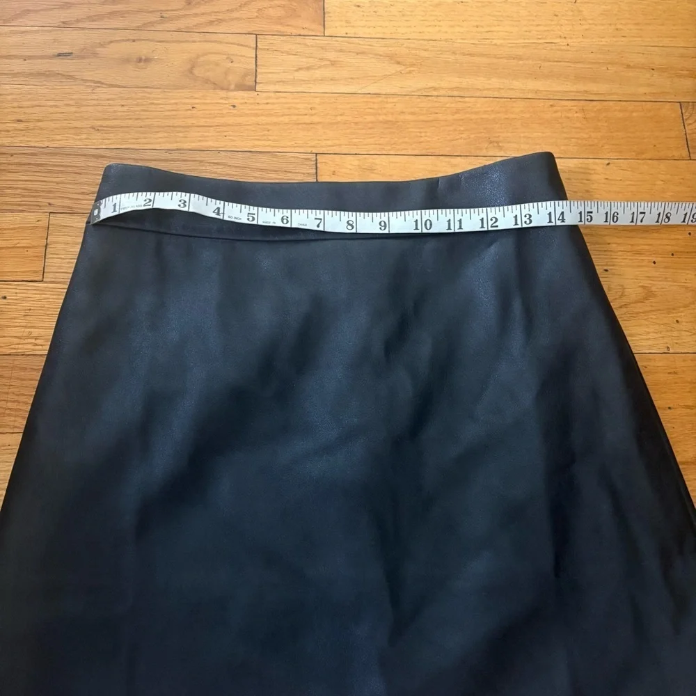 J.Crew Black Leather Mini Skirt Size 4